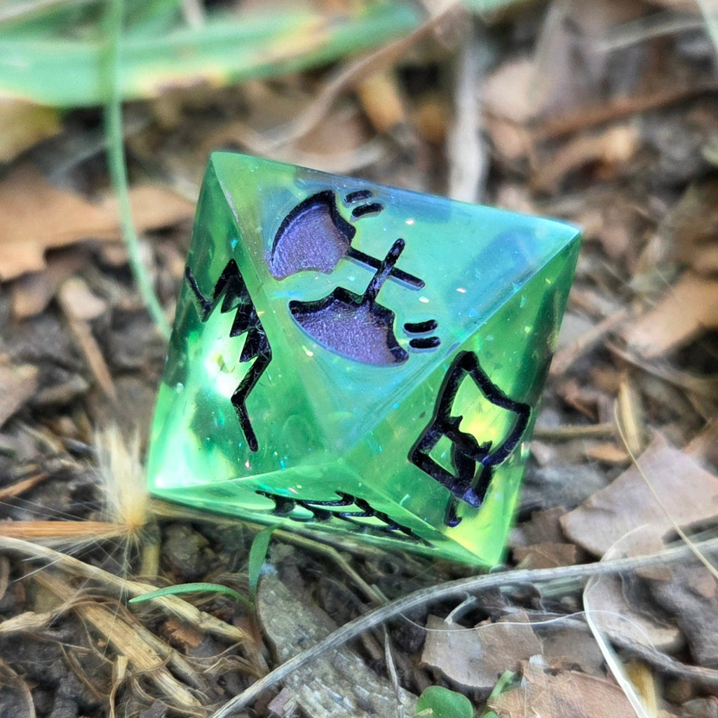 DM Trap Randomizer Individual Handmade Resin TTRPG Polyhedral Gaming Dice D8