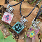 'Dragon’s Hoard' Individual Mimic Style Handmade Resin OOAK D6 Dice Pendant Necklace