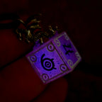 'Dragon’s Hoard' Individual Mimic Style Handmade Resin OOAK D6 Dice Pendant Necklace