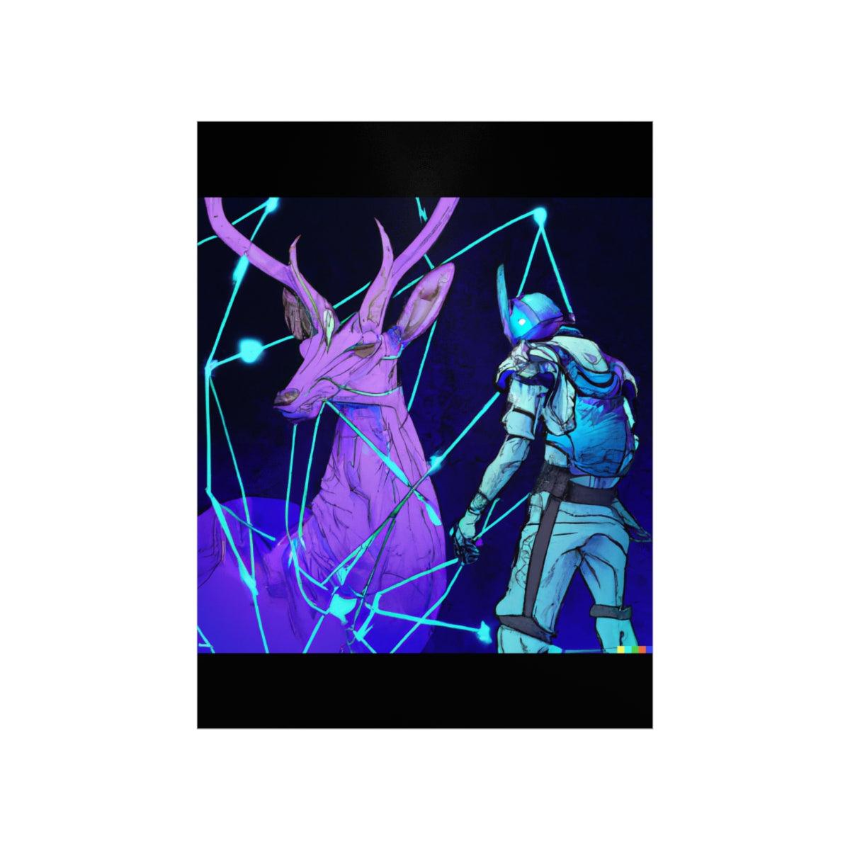 Cyberpunk deer hunting Posters