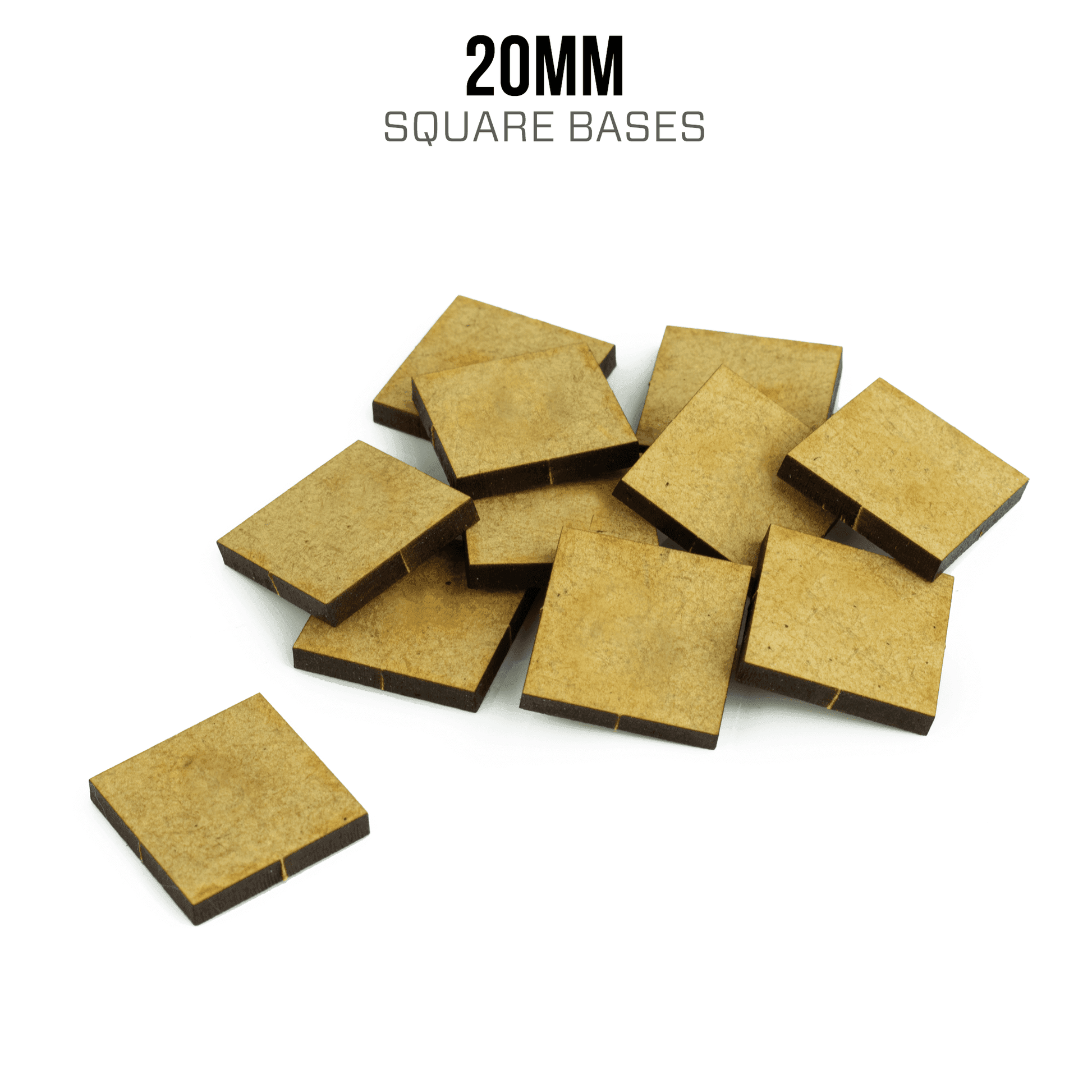 20mm Square Bases - Blank