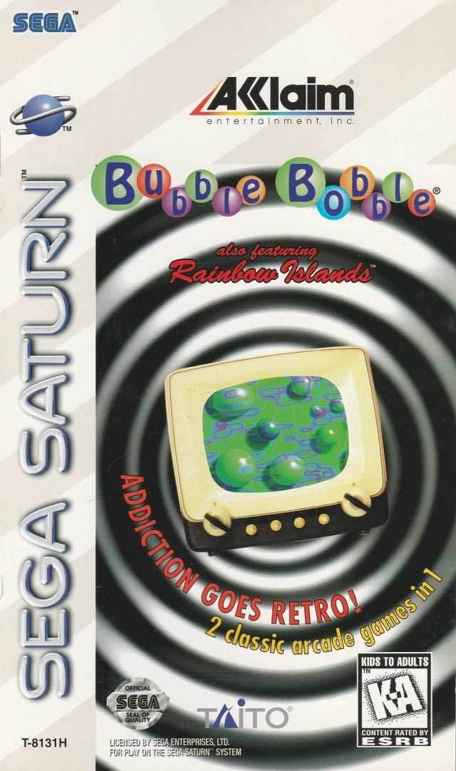 Bubble Bobble Featuring Rainbow Islands (Sega Saturn) - Game Manual Only