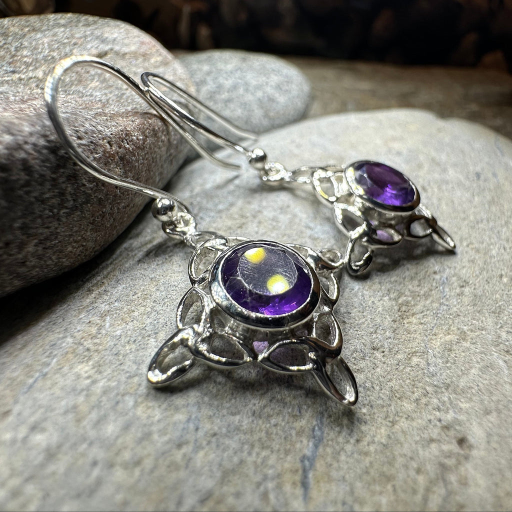 Annalise Gemstone Trinity Knot Earrings
