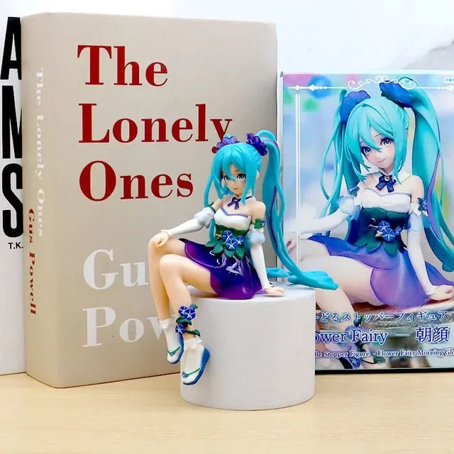 21cm Hatsune Miku Anime Figure Kawaii Thumbelina Vocaloid Wonderland PVC Action Figure Collection Model Doll Ornaments Toys Gift