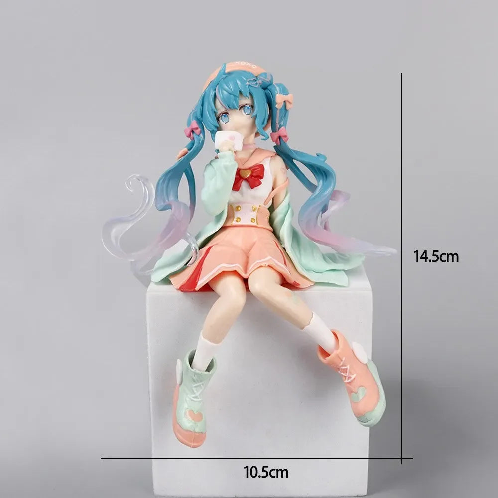 21cm Hatsune Miku Anime Figure Kawaii Thumbelina Vocaloid Wonderland PVC Action Figure Collection Model Doll Ornaments Toys Gift