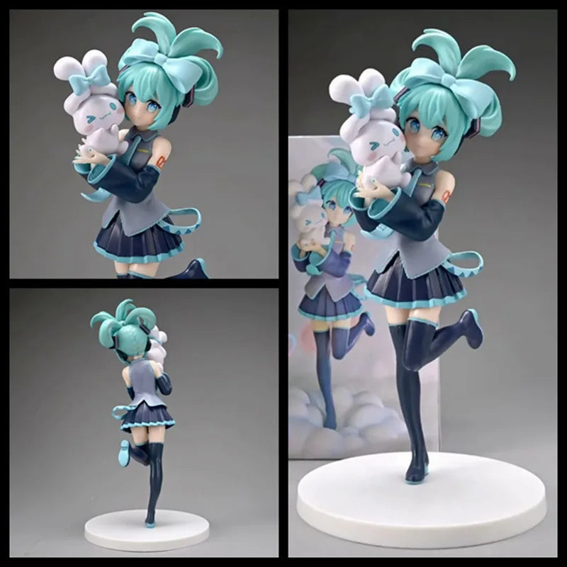 21cm Hatsune Miku Anime Figure Kawaii Thumbelina Vocaloid Wonderland PVC Action Figure Collection Model Doll Ornaments Toys Gift