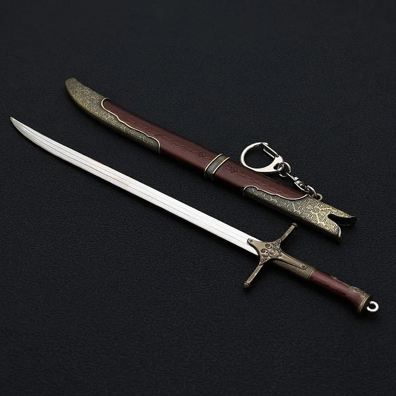 22cm Wild Hunt Medieval Weapon Model Iris Sword Movies Peripheral Weapon Models Samurai Sword Models Keychains Ornament Crafts