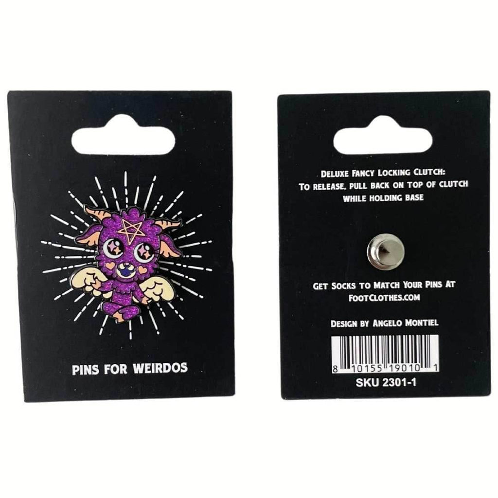 Cute and Baby Baphomet Socks and Pins Gift Pack - 