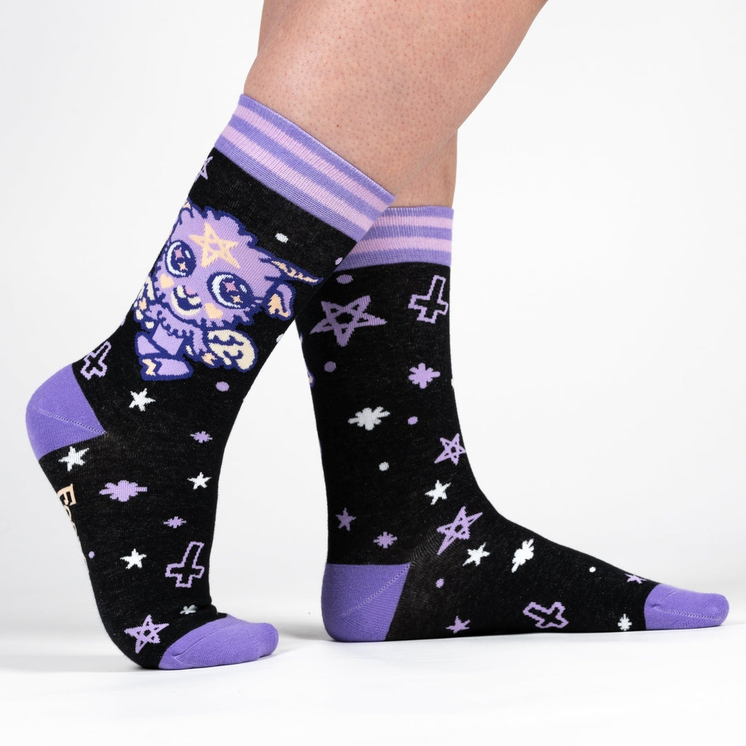 Cute and Baby Baphomet Socks and Pins Gift Pack