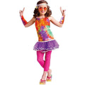 Girls Age of Aquarius Hippie Kids Costume Large (12-14)