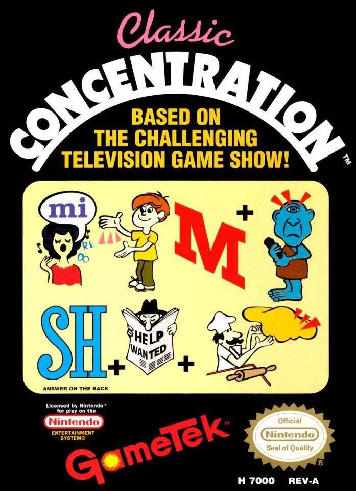 Classic Concentration (Nintendo NES) - Game Manual Only