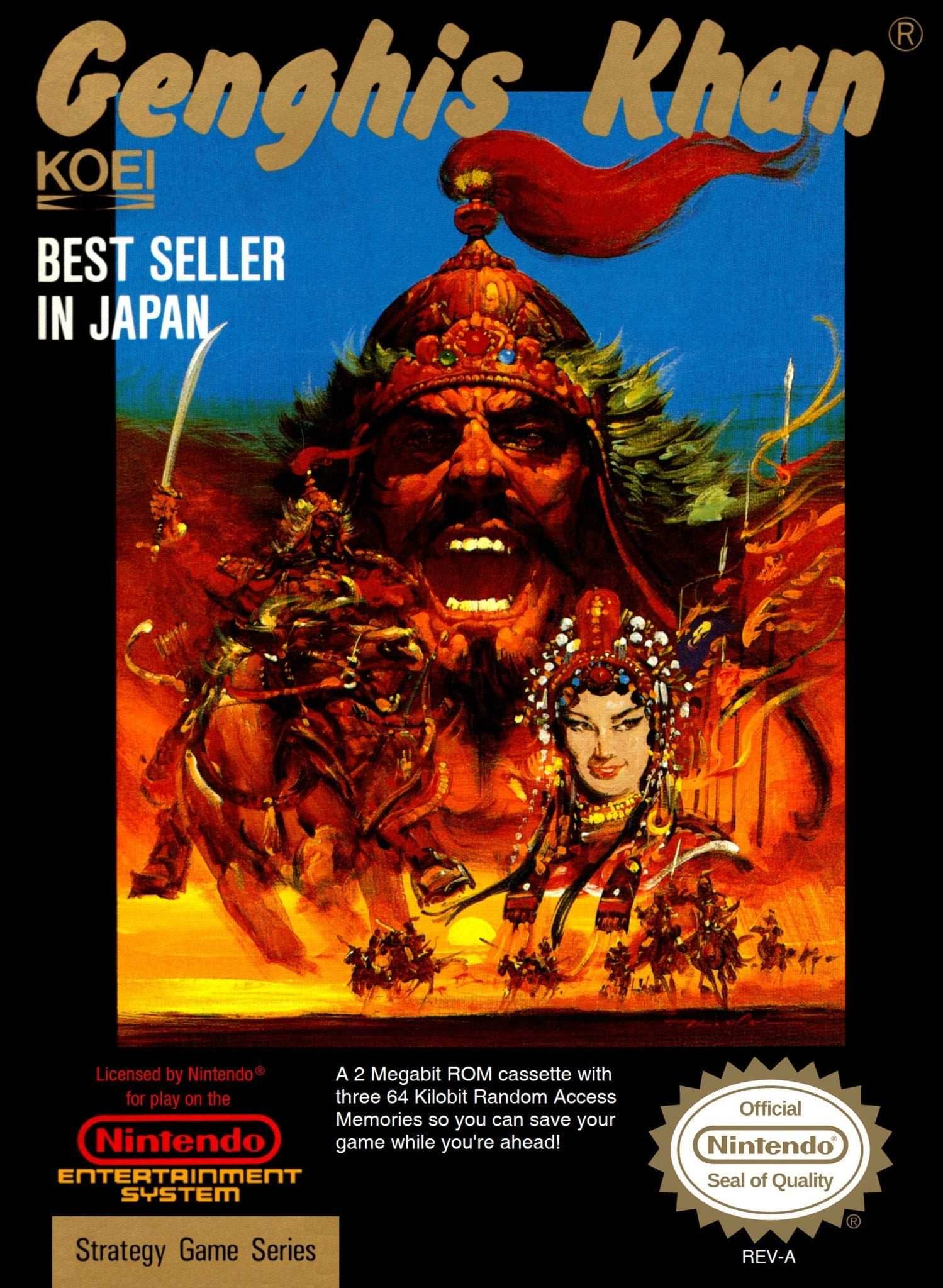 Genghis Khan (Nintendo NES) - Game Manual Only