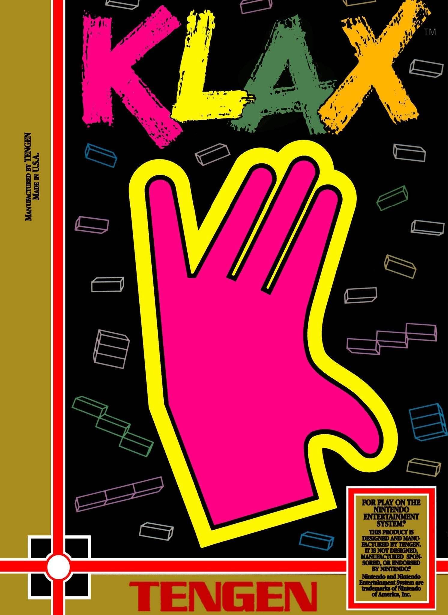 Klax (Nintendo NES) - Game Manual Only