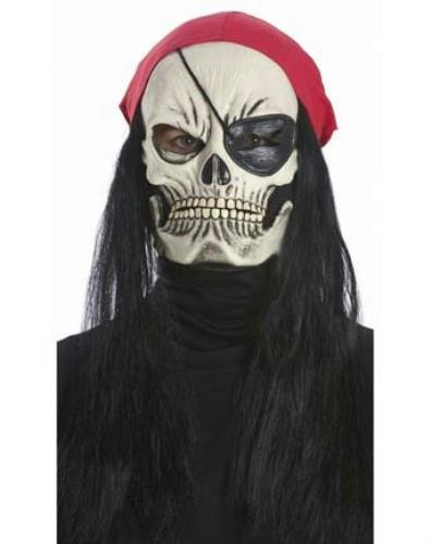 Deluxe Jolly Roger Evil Pirate Skull Skeleton Mask