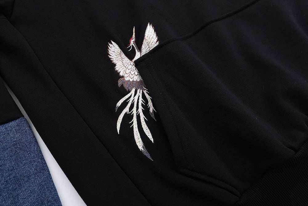 YE731 Fellowship Embroidery Hoodie - Black / S
