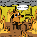 This is Fine. Also, Not Fine. Crew Socks - 