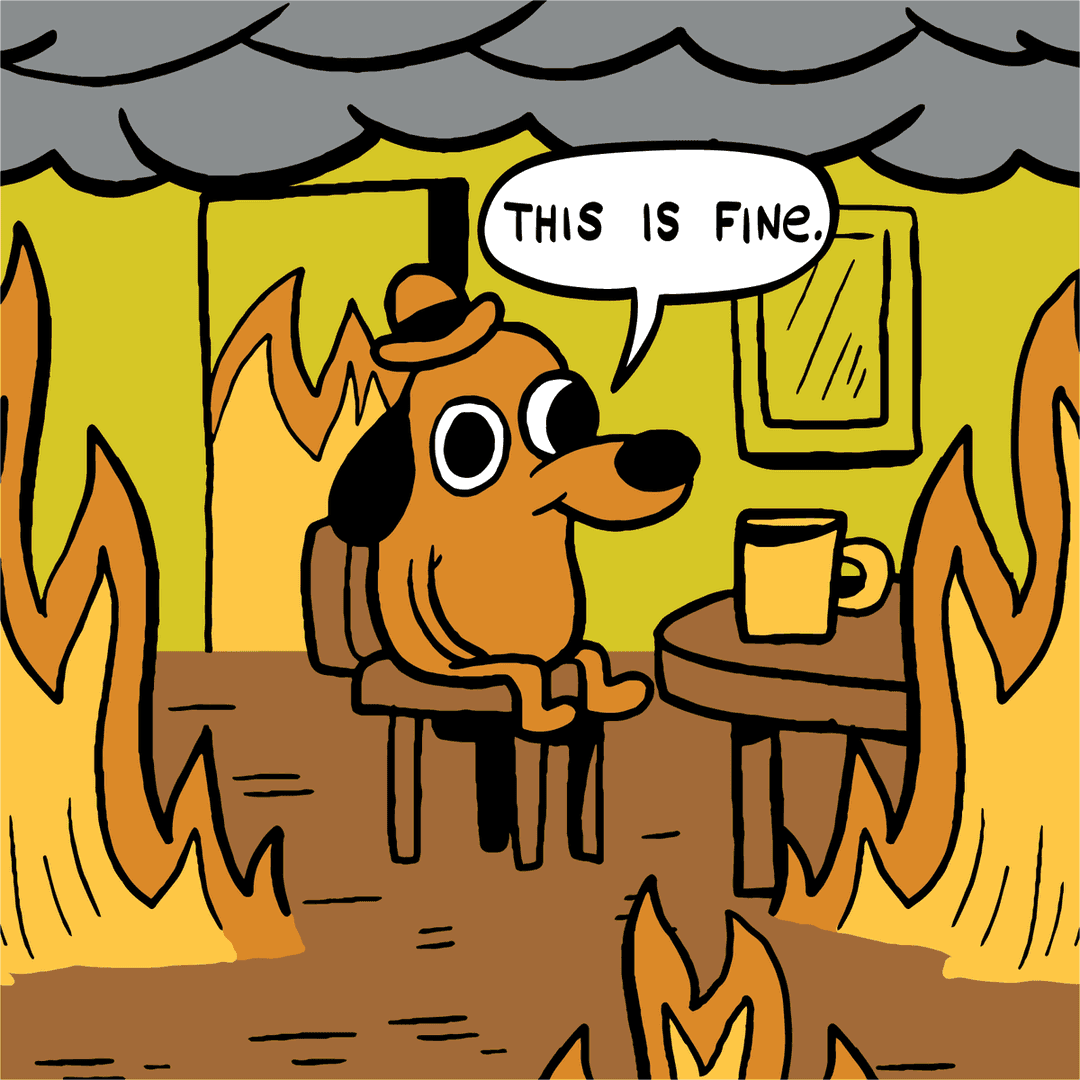 This is Fine. Also, Not Fine. Crew Socks - 