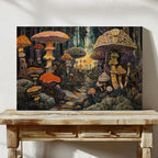 Enchanted Mushroom Forest: Mystical Fantasy Canvas Wall Art