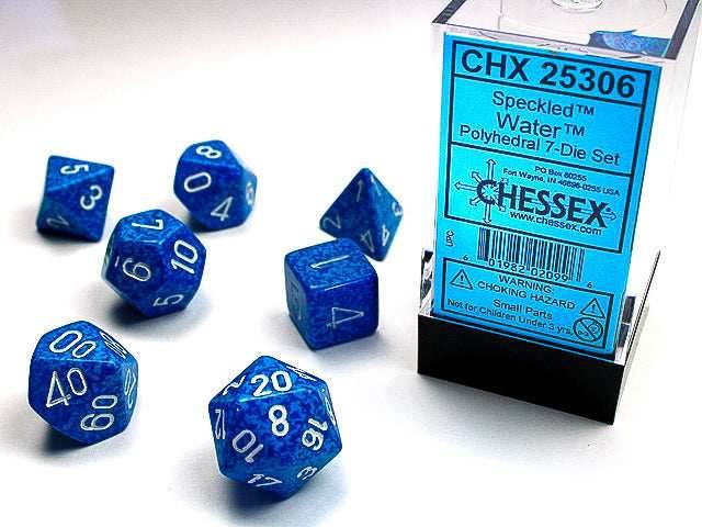 Speckled® Polyhedral Water 7-Die Set Dnd Dice Set CHX25306 Blue - 