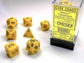 Opaque Polyhedral Yellow/white 7-Die Set Dnd Dice Set - 
