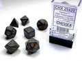 Opaque Polyhedral Dark Grey/copper 7-Die Set Dnd Dice Set - 