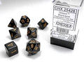 Opaque Polyhedral Black/gold 7-Die Set Dnd Dice Set - 