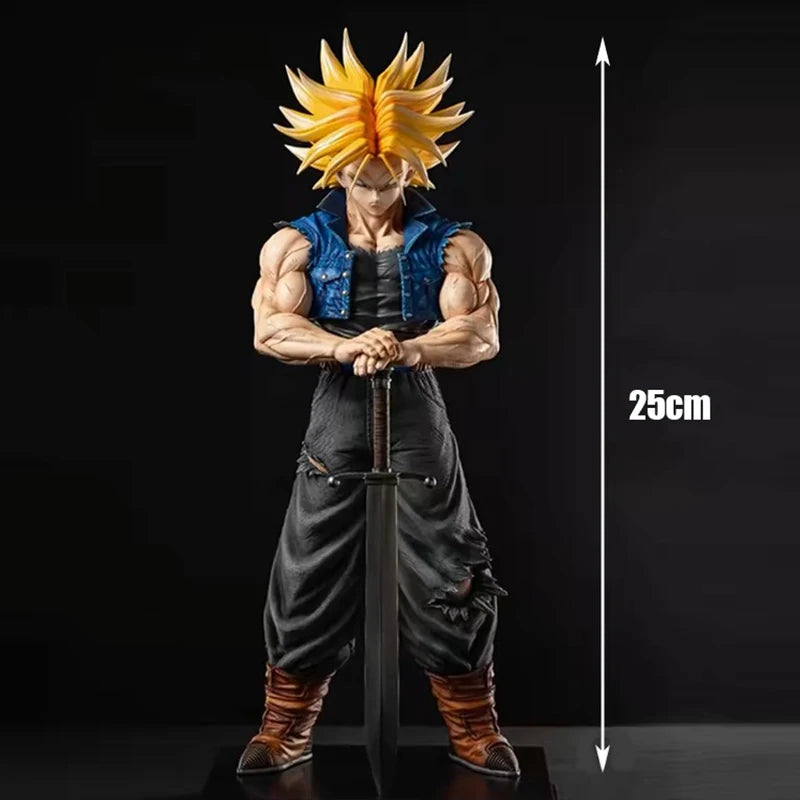 25cm/9.84in Anime Dragon Ball Z Trunks Figure Future Trunks Action Figures MPVC Statue Collection Model Toys for Children Gifts