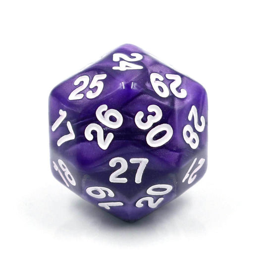 D30 Purple Pearl Single Die 30 Sided/s by HDdice / HengDadice - 