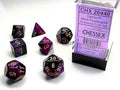 Gemini® Polyhedral Black-Purple/gold 7-Die Set Dnd Dice Set CHX26440 - 