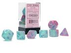 Gemini® Polyhedral Gel Green-Pink/blue Luminary™ 7-Die Set / 16mm / 12mm - 7-Dice