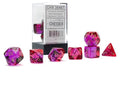 Gemini® Polyhedral Translucent Red-Violet/gold 7-Die Set /16mm/12mm - 7-Dice