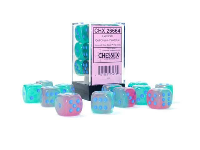 Gemini® Polyhedral Gel Green-Pink/blue Luminary™ 7-Die Set / 16mm / 12mm - 16mm Block
