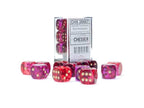 Gemini® Polyhedral Translucent Red-Violet/gold 7-Die Set /16mm/12mm - 16mm Block