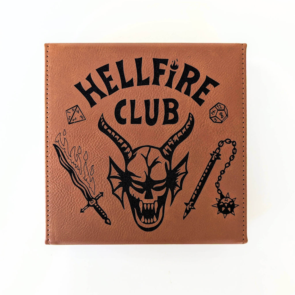 Hellfire Club - D&D - Vegan Leather Dice Box - Chestnut