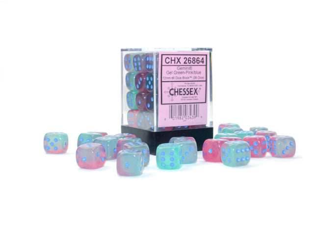 Gemini® Polyhedral Gel Green-Pink/blue Luminary™ 7-Die Set / 16mm / 12mm - 12mm Block