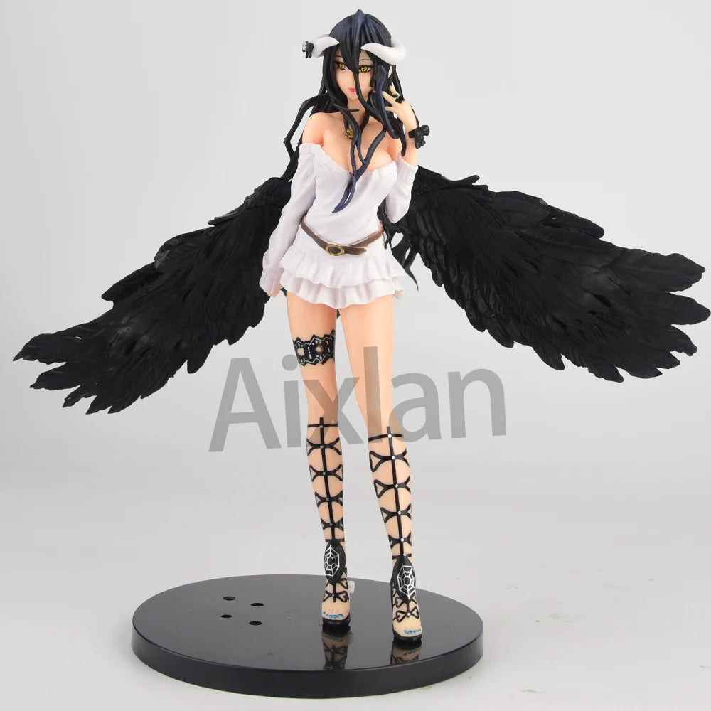 26cm Anime OVERLORD Figure Wedding Dress Albedo PVC Action Figure Toys Collectible Model Toys Kid Gift