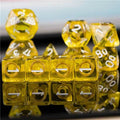 Yellow Circle / Gold Hedgehog Ring Dice 11-Dice Set RPG - 