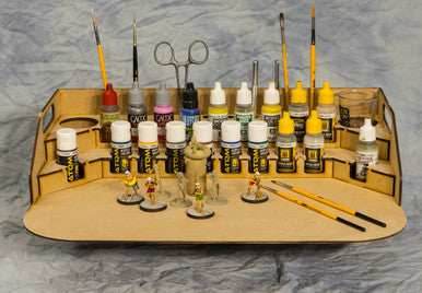 Painting Station Fully Assembled - 26mm, For Vallejo and Army Painter Style Dropper Bottles - 