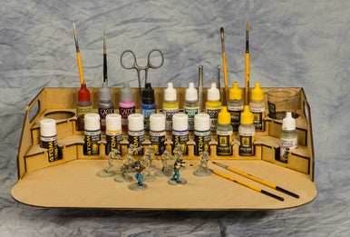 Painting Station Fully Assembled - 26mm, For Vallejo and Army Painter Style Dropper Bottles - 