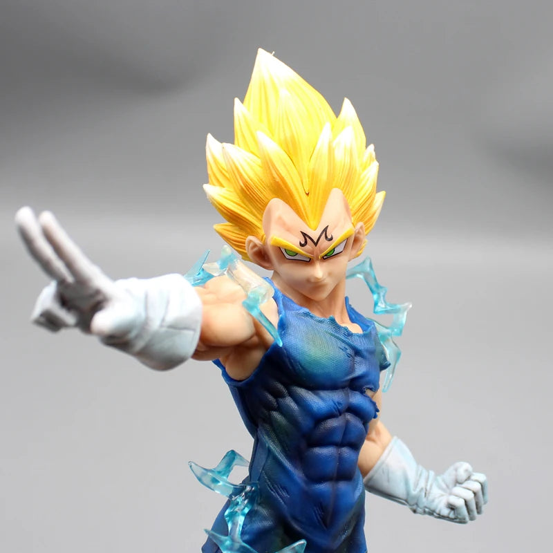 27.5cm Dragon Ball Vegeta Demonization Lift Hand Anime Figure Model Statue Collection Desktop Decoration Ornament Toys Boys Gift