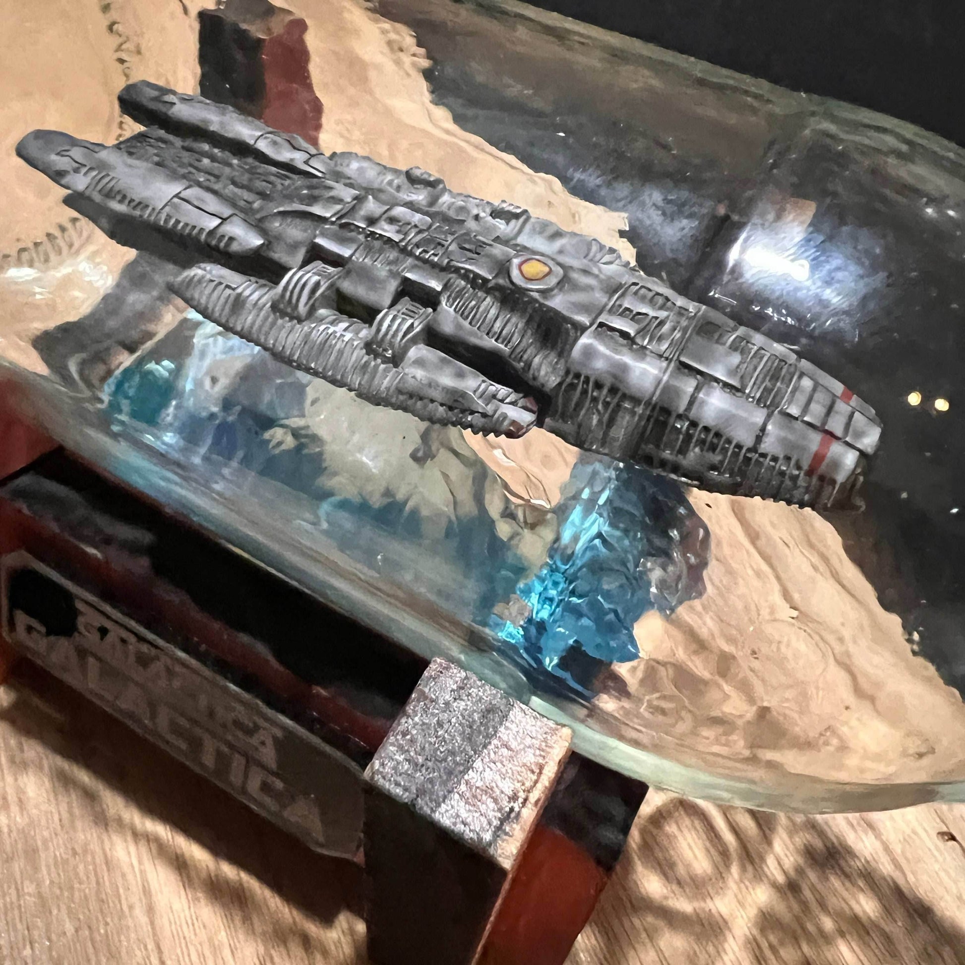 Battlestar Galactica Starship in a Beer Bottle - 