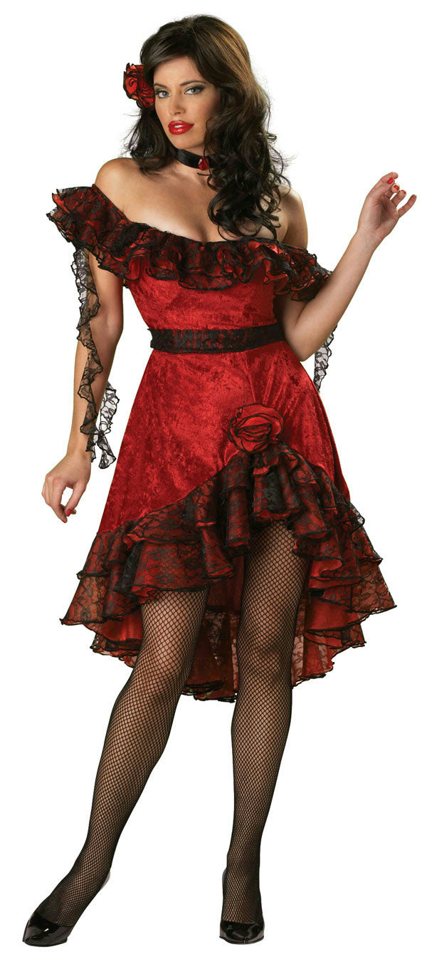 Incharacter Women's Sexy Super Deluxe Spicy Senorita Adult Costume Medium