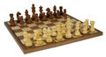Chess Set - 2.5" Sheesham/Boxwood German Knight on Walnut & Maple Veneer Board