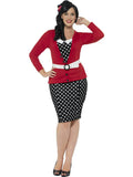 Smiffy's Women's Curves 50's PIn Up Polka Dot Adult Retro Plus Size Costume 3X