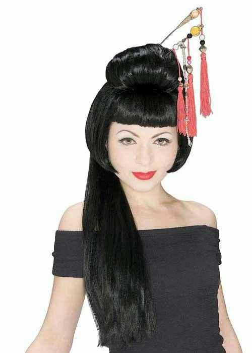 Rubie's Costume Black Oriental China Girl Geisha Women's Wig