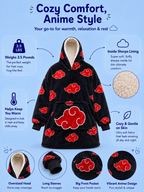 Naruto Itachi Akatsuki Wearable Blanket Hoodie for Kids & Adults | OLM Toys