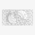 Colorbook Fire Breathing Dragon Playmat - Oversized Playmat / Plain