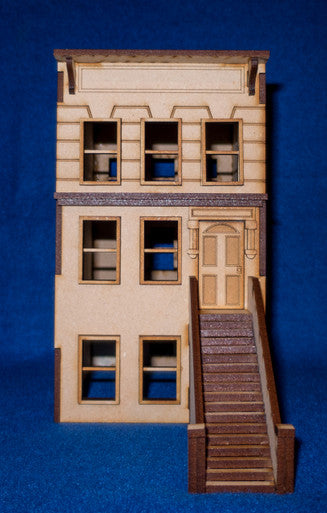 28mm "Brownstone" Row House (MDF) - 28MMDF401