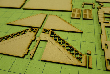 28mm "Brownstone" Row House (MDF) - 28MMDF402