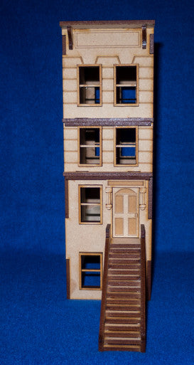 28mm "Brownstone" Row House (MDF) - 28MMDF403